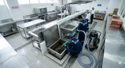 Pembersihan grease trap restoran