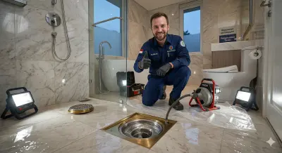 Perbaikan floor drain kamar mandi