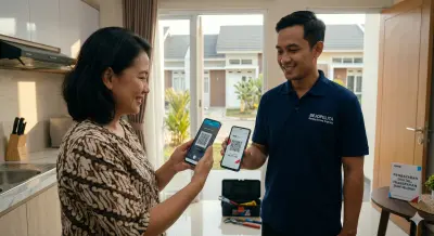 Pembayaran jasa saluran mampet QR code